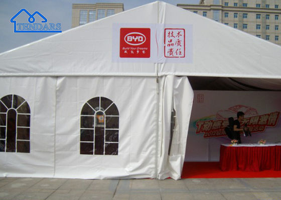 耐風性、防水白 Pvc 生地キャノピーテント屋外防水パーティーテントイベントマーキーテント用