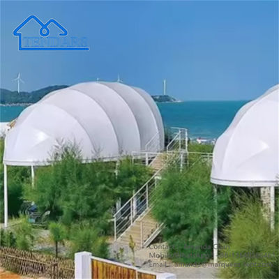 豪華ビーチ 防水 グラミングテント PVDF 恒久テント ホテル テント 屋外