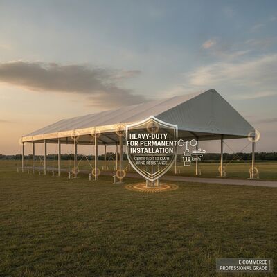 25x40m 透明 PVC 屋根 S シリーズ 透明 スパン マークイ パーティー テント 透明 屋根 マークイ 展示会 展示会
