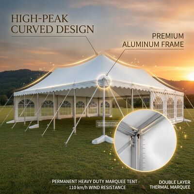 30x50m Double Decker M Series Clear Span A-Frame Marquee Party Tent Waterproof Two Story Marquee Music Concert Venue