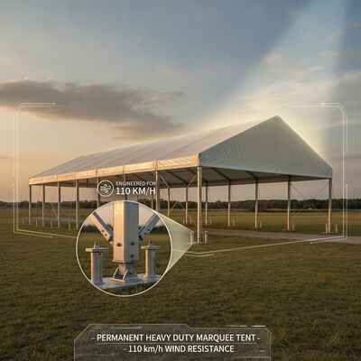 4x8m Extended Hard Pressed Aluminium Alloy 6061/T6 Party Marquee Tent Waterproof PVC Roof Outdoor Event Shelter