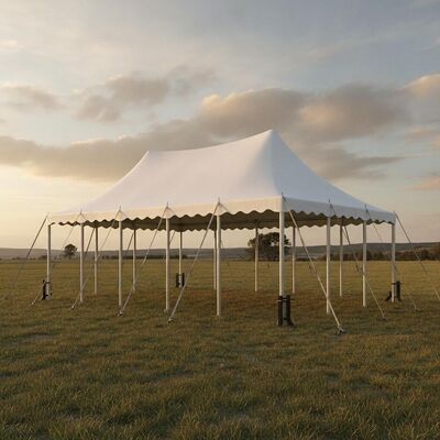 全天候の風向きパーティ・マークイテント 10x20FT 地上アンカリングシステム 120km/h ハリケーン型重用PVCカバー