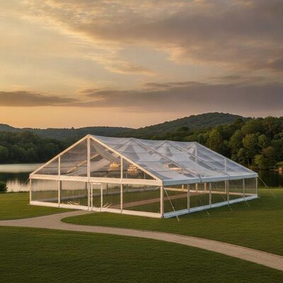 クリアスパン モジュラルのパーティー 幕張 アルミ枠 大型イベント 結婚式 覆面