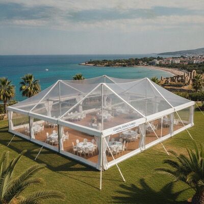Windproof Reinforced Frame Party Marquee Tent Coastal Outdoor Events Turkey Wedding Season Supplier