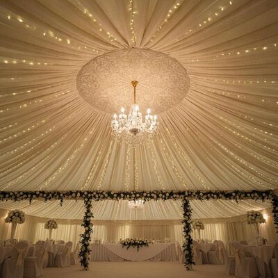 Party Marquee Tent Interior Lining Ceiling Elegant Design for Wedding Reception Decoration